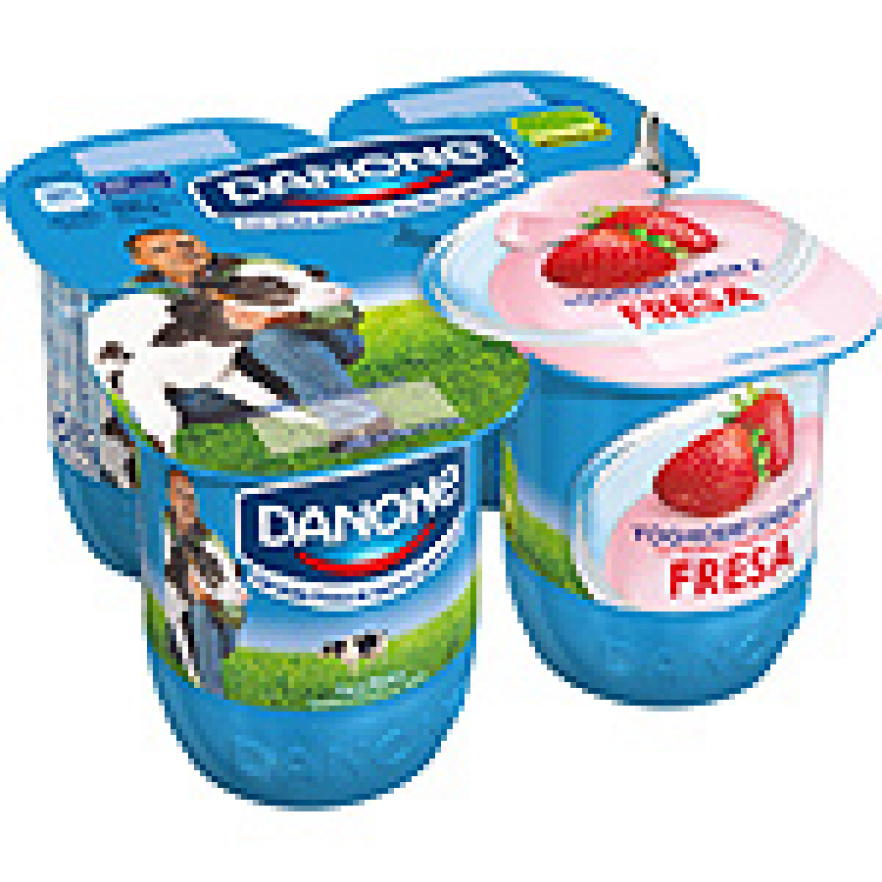 DANONE Yogur Sabor Fresa Pack 4 Unidades